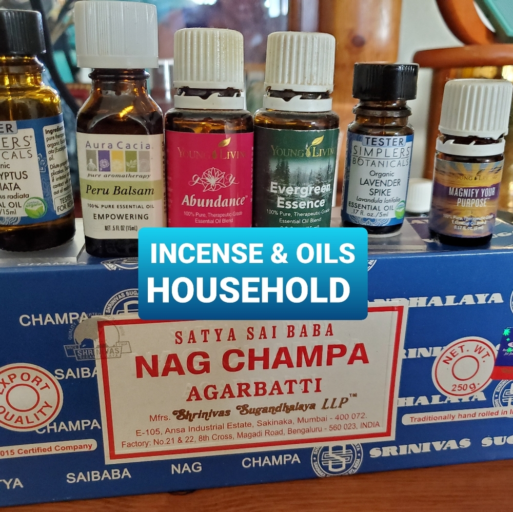INCENSE AND OILS USED IN MY HOUSEHOLD